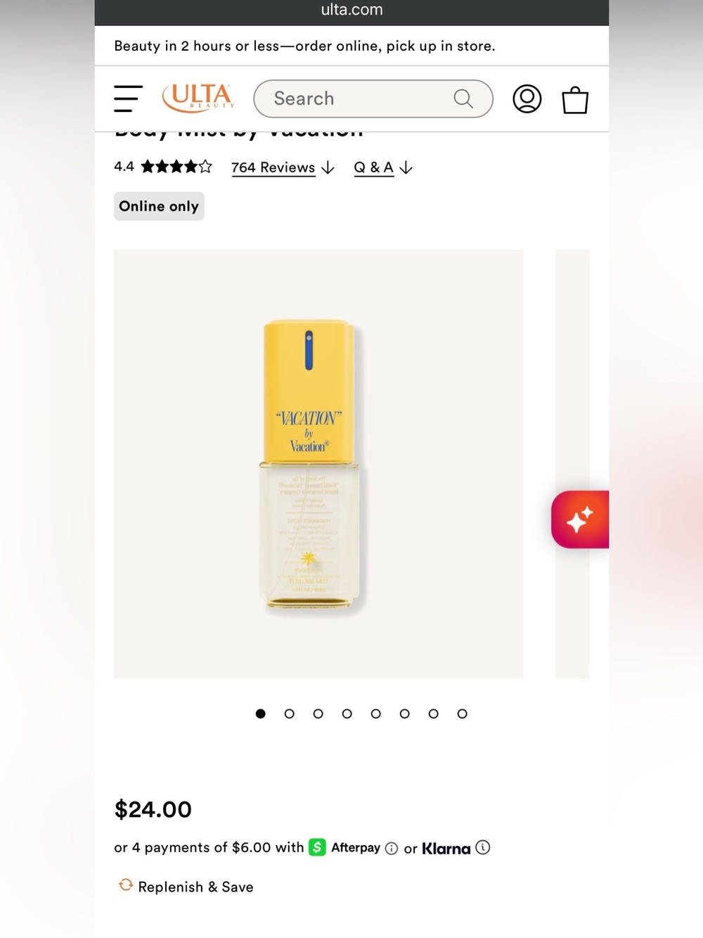 "VACATION" Body Mist Travel Spray - Picture 7 of 10